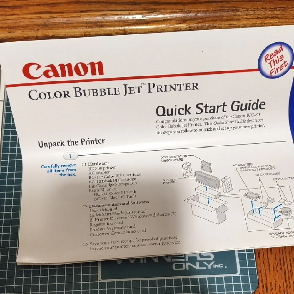 Canon BJC-80 Printer with Accessories